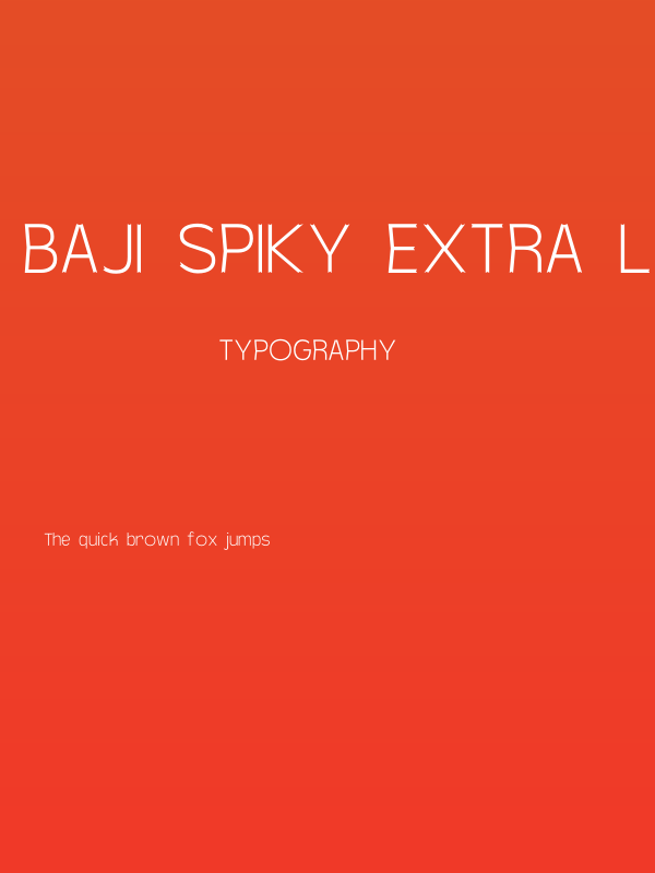 Baji Spiky Extra Light Poster