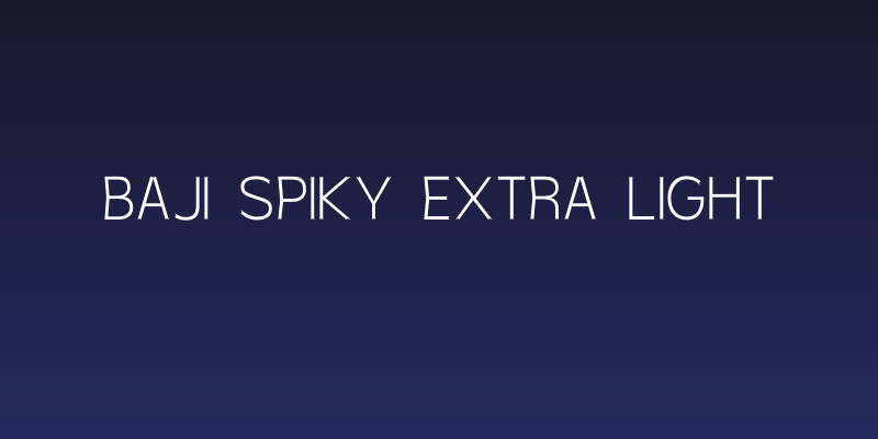 Baji Spiky Extra Light Social Header