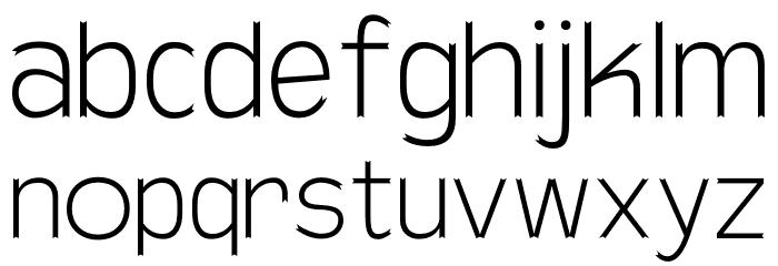 Baji Spiky Extra Light Font Litere mici