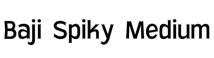 Baji Spiky Medium  font caratteri gratis