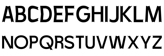Baji Spiky Medium Font Litere mari