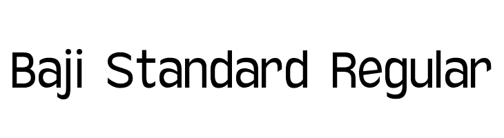 Baji Standard Regular  フリーフォントのダウンロード
