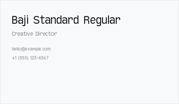 Baji Standard Regular Business Card