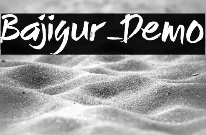 Bajigur_Demo Font examples
