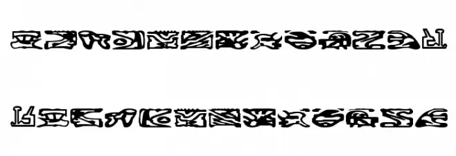 Bajoran Ideogram - ST canon based Шрифта ВЕРХНИЙ