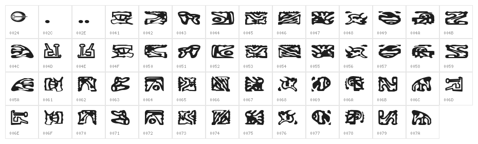 Bajoran Ideogram - ST canon based Character Map