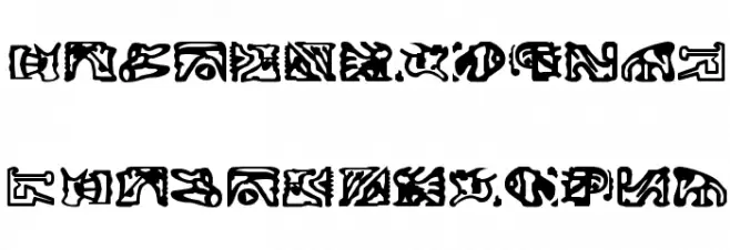 Bajoran Ideogram - ST canon based Schriftart Kleinbuchstaben