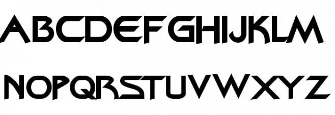 Bajoran Regular フォント 大文字