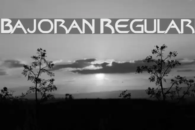Bajoran Regular Font examples