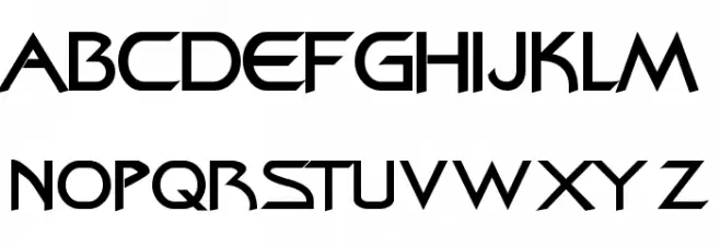 Bajoran Regular Font LOWERCASE