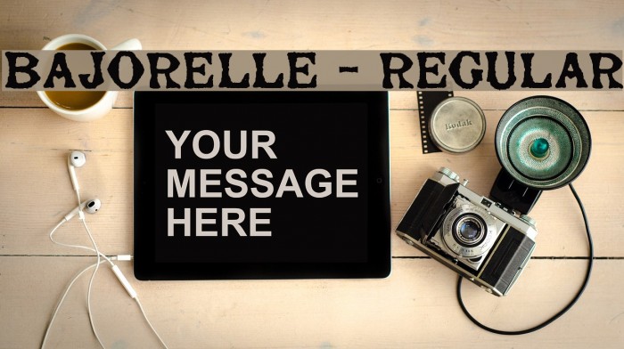 Bajorelle - Regular Font examples