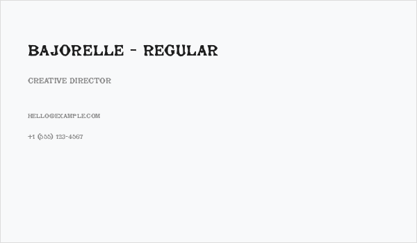 Bajorelle - Regular Business Card