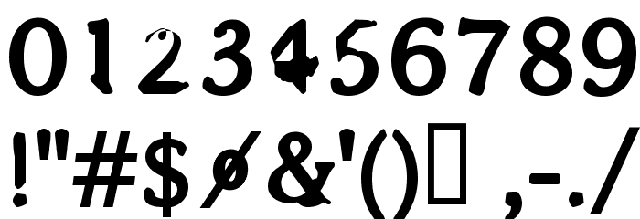 Bajsmaskin tjock sprutande Font OTHER CHARS
