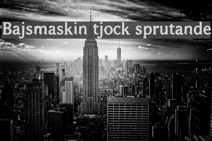 Bajsmaskin tjock sprutande Font examples