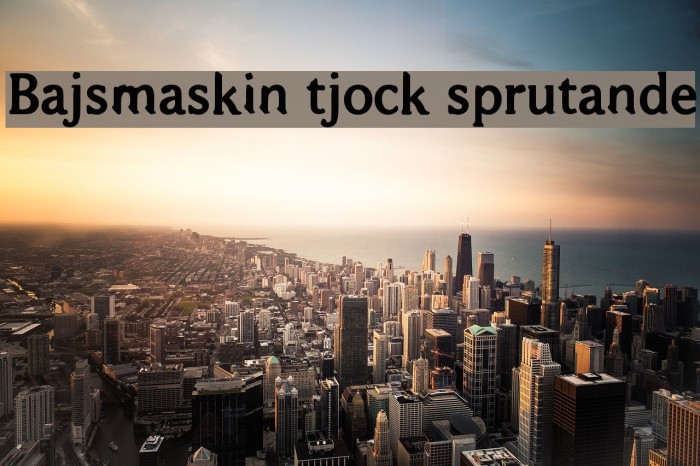 Bajsmaskin tjock sprutande Font examples
