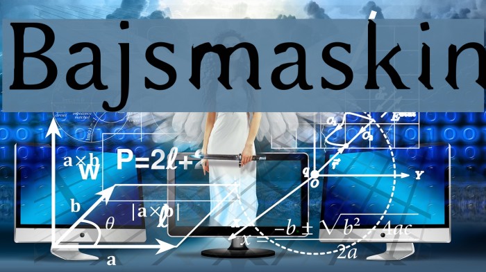 Bajsmaskin Font examples