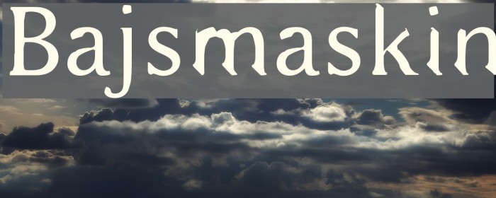 Bajsmaskin Font examples