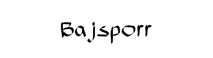Bajsporr  Free Fonts Download