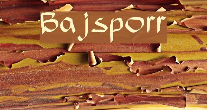 Bajsporr Font examples