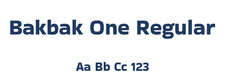 Bakbak One Regular Font Preview