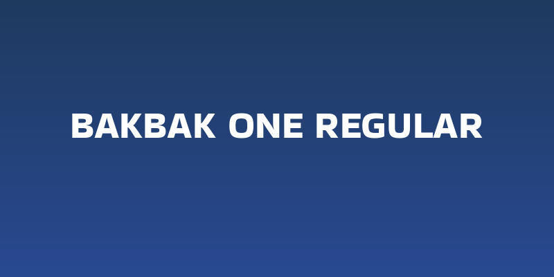 Bakbak One Regular Social Header