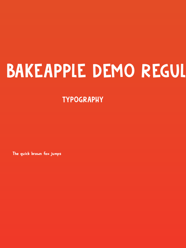 Bakeapple DEMO Regular Poster