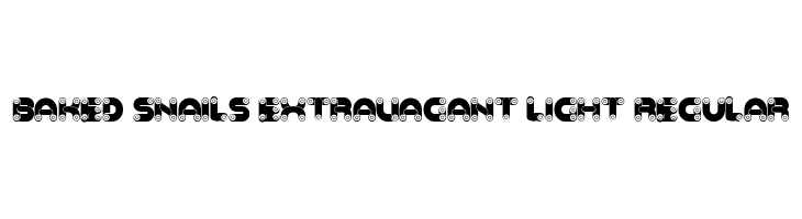 Baked Snails Extravagant Light Regular Font