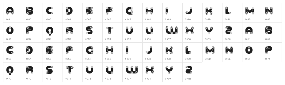 Baked Snails Extravagant Regular Character Map