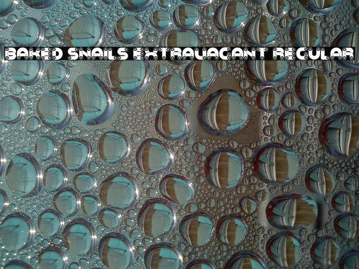 Baked Snails Extravagant Regular Font examples