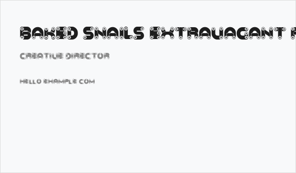 Baked Snails Extravagant Regular Business Card