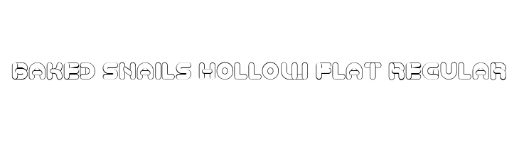 Baked Snails Hollow Flat Regular  Frei Schriftart Herunterladen