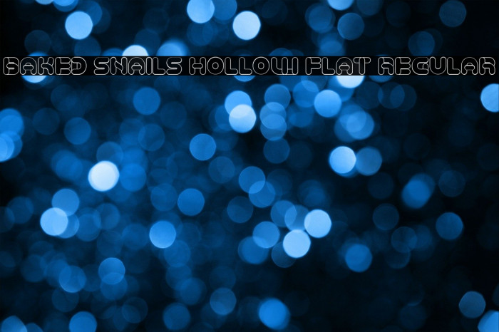 Baked Snails Hollow Flat Regular Font examples