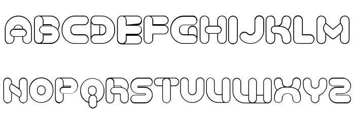Baked Snails Hollow Flat Regular Font LOWERCASE