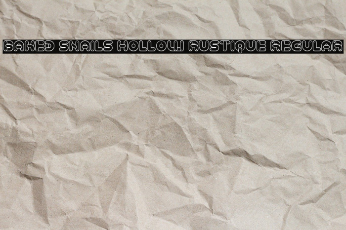 Baked Snails Hollow Rustique Regular Font examples