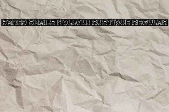 Baked Snails Hollow Rustique Regular Example 1