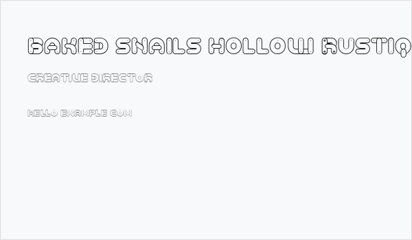 Baked Snails Hollow Rustique Regular Business Card