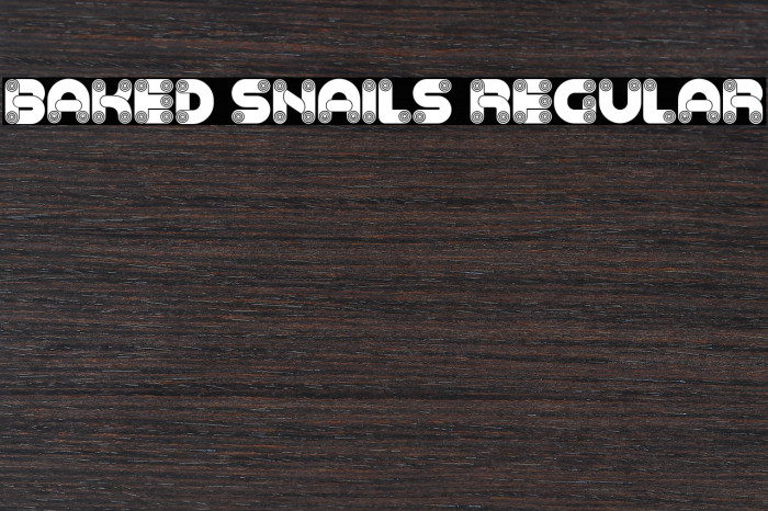 Baked Snails Regular Font examples