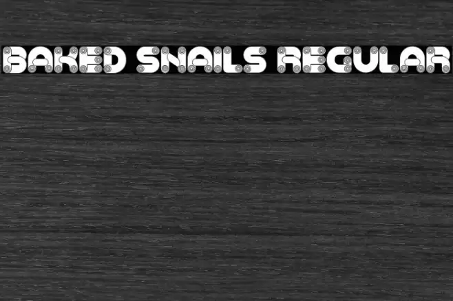 Baked Snails Regular Caratteri examples