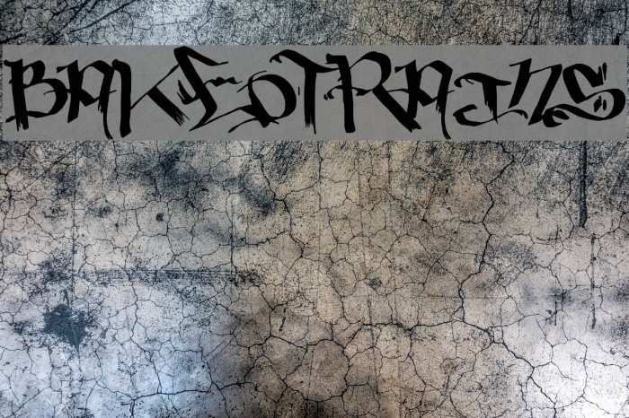 BakedTrains Font examples