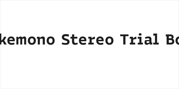 Bakemono Stereo Trial Bold Logo