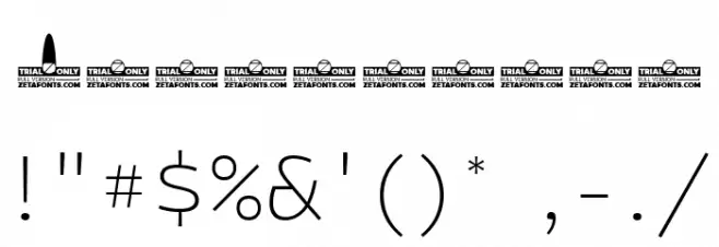 Bakemono Stereo Trial ExtraLight Font OTHER CHARS