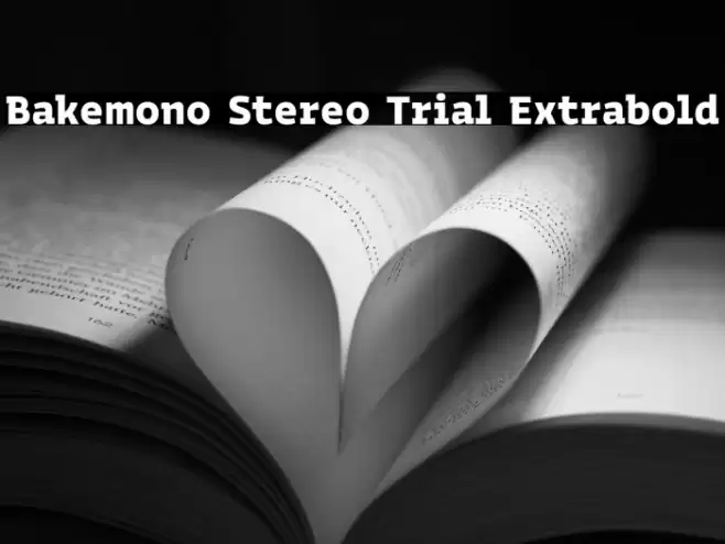Bakemono Stereo Trial Extrabold Fuentes examples