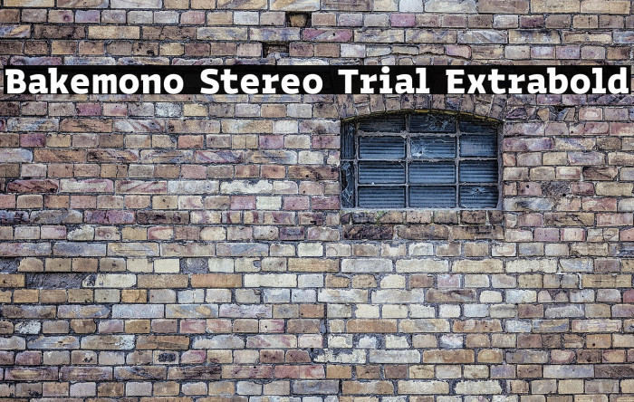 Bakemono Stereo Trial Extrabold Example 3
