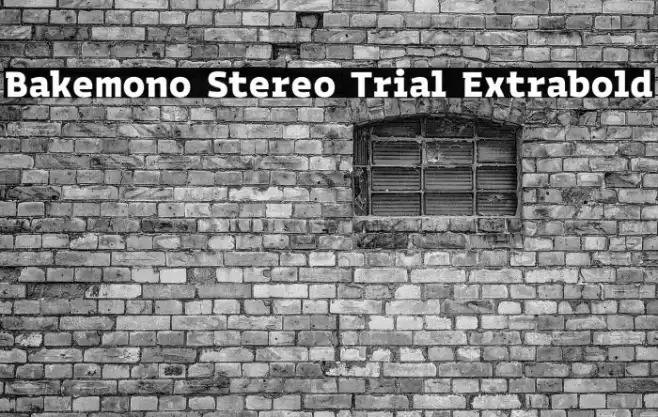 Bakemono Stereo Trial Extrabold Fuentes examples