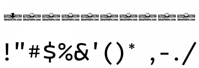 Bakemono Stereo Trial Regular Font OTHER CHARS