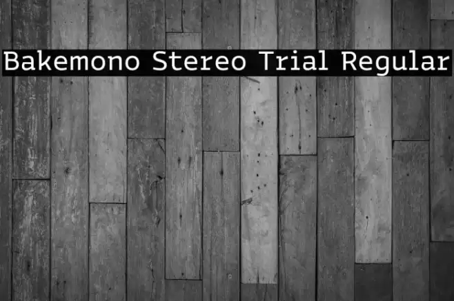Bakemono Stereo Trial Regular Font examples