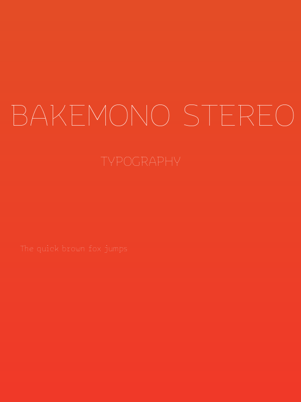 Bakemono Stereo Trial Thin Poster
