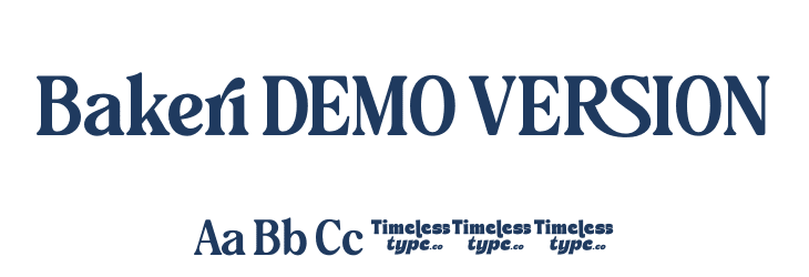 Bakeri DEMO VERSION Font Preview