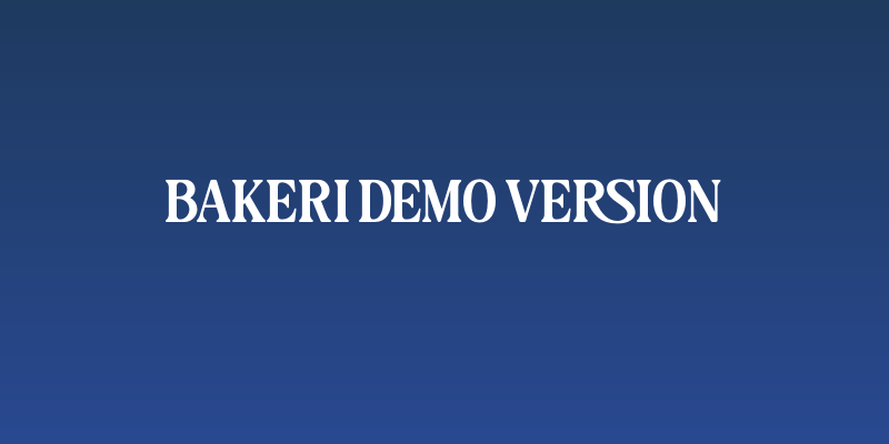 Bakeri DEMO VERSION Social Header
