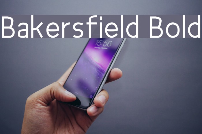 Bakersfield Bold Font examples
